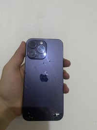 ايفون 14 برو ماكس ذاكره 256g  كامره و فيس ايدي شغالات  عيبه بطاريه مبد...