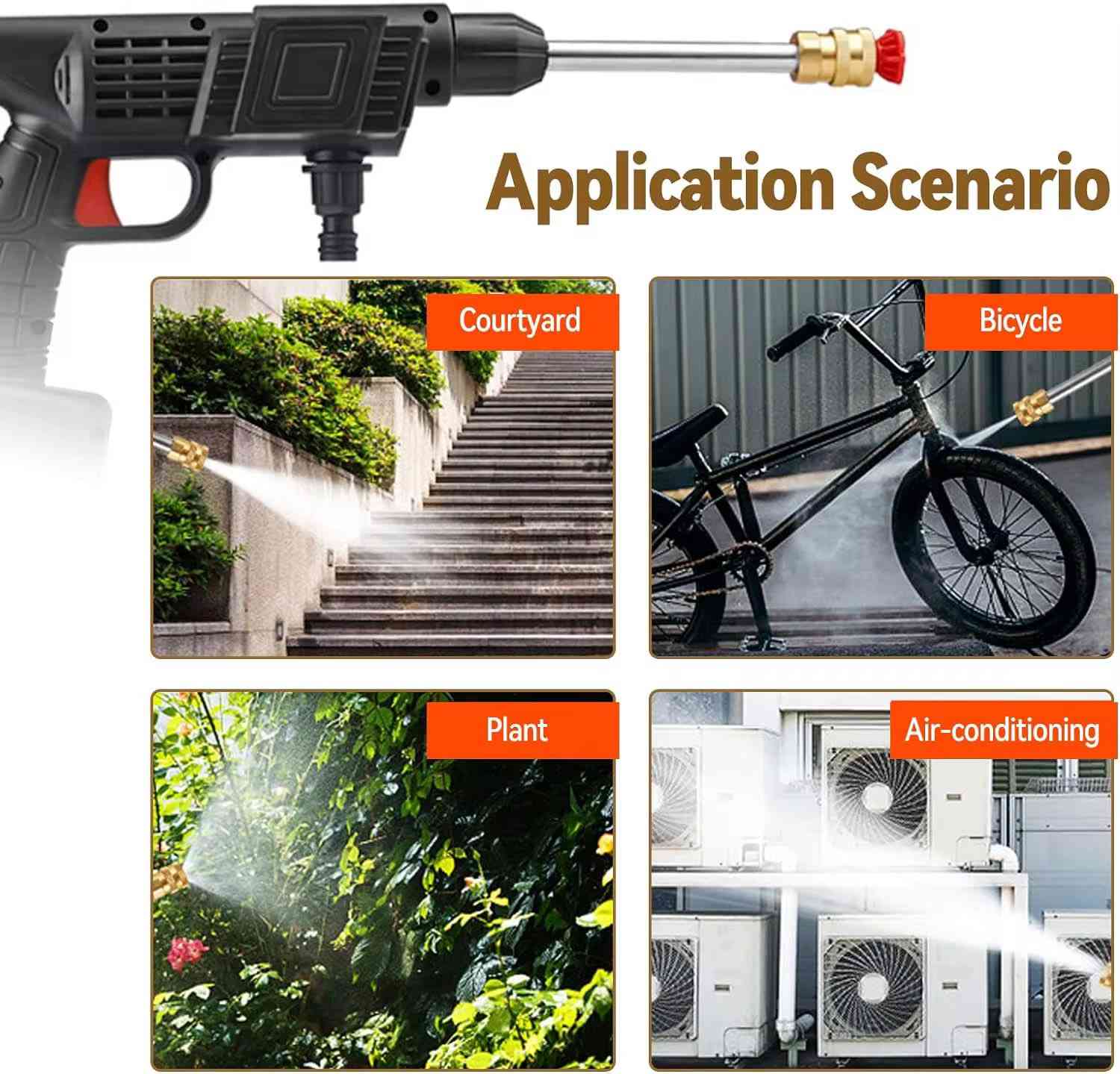 عرض خاص 29الف فقط فارة شحن توصيل مجانا🔥
مسدس غسيل سيارات كهربائي محمول ببطارية ليثيوم

• جهاز غسيل سيارات كهربائي محمول يعمل ببطارية ليثيوم، مصمم للاستخدام الذاتي بسهولة وفي أي وقت.

• تصميم مدمج وخفيف مع ضغط ماء عالٍ وحجم صغير لسهولة الحمل والاستخدام.

• يعمل ببطارية ليثيوم قابلة للشحن مع شاحن مرفق.

• مزود بوصلة خرطوم مع فلتر (Filter Screen) لحماية تدفق المياه.

• يحتوي على فوهة متعددة الوظائف مع إمكانية تركيب عبوة رغوة (Foam Pot).

• نظام شحن ذكي بمؤشر ضوئي (أحمر أثناء الشحن – أخضر عند الاكتمال).

• نوع المنتج: ماكينة غسيل سيارات كهربائية محمولة
• مصدر الطاقة: بطارية ليثيوم قابلة للشحن
• الجهد الكهربائي المتوفر حسب الطراز: 12V / 18V / 21V / 24V
• آلية الشحن: شاحن مرفق بمؤشر ضوئي
• نظام التوصيل: ربط ملولب (Threaded Connection)
• خاصية الرغوة: تدعم إضافة سائل الغسيل في عبوة الرغوة

محتويات العلبة:
• مسدس الغسيل الكهربائي
• بطارية ليثيوم
• شاحن بطارية
• خرطوم ماء طوله 5 متر
• فلتر سحب للماء
• وصلة/محول توصيل
• قضيب رش أمامي
• فوهة متعددة الاستخدام
• عبوة رغوة (Foam Pot)


**إذا كنت صاحب هذا الإعلان وتريد حذفه لأي سبب، رجاءا أرسل رسالة إلى الدعم الفني**