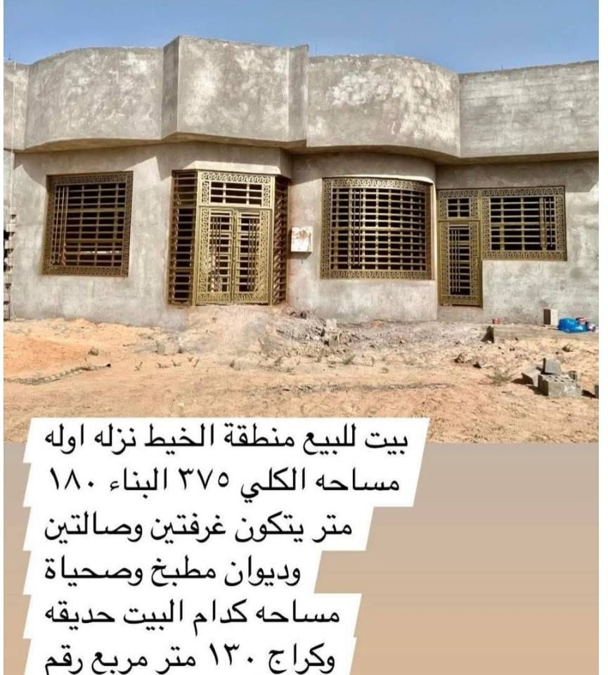 بيت للبيع گرمه علي 
منطقه الخيط نزله الاولى 
المساحه 375 متر
البناء 180 متر 
يتكون من ...
غرفتين 2
صاله2
ديوانيه كبيره 
مطبخ 
مع مساحه كدام البيت
130 متر  
تصير حديثه وكراج  كبير
السعر 68 وبيه مجال 
عقارات ابو كيان 
رقمي القديم ***********

رقمي الجديد ***********
