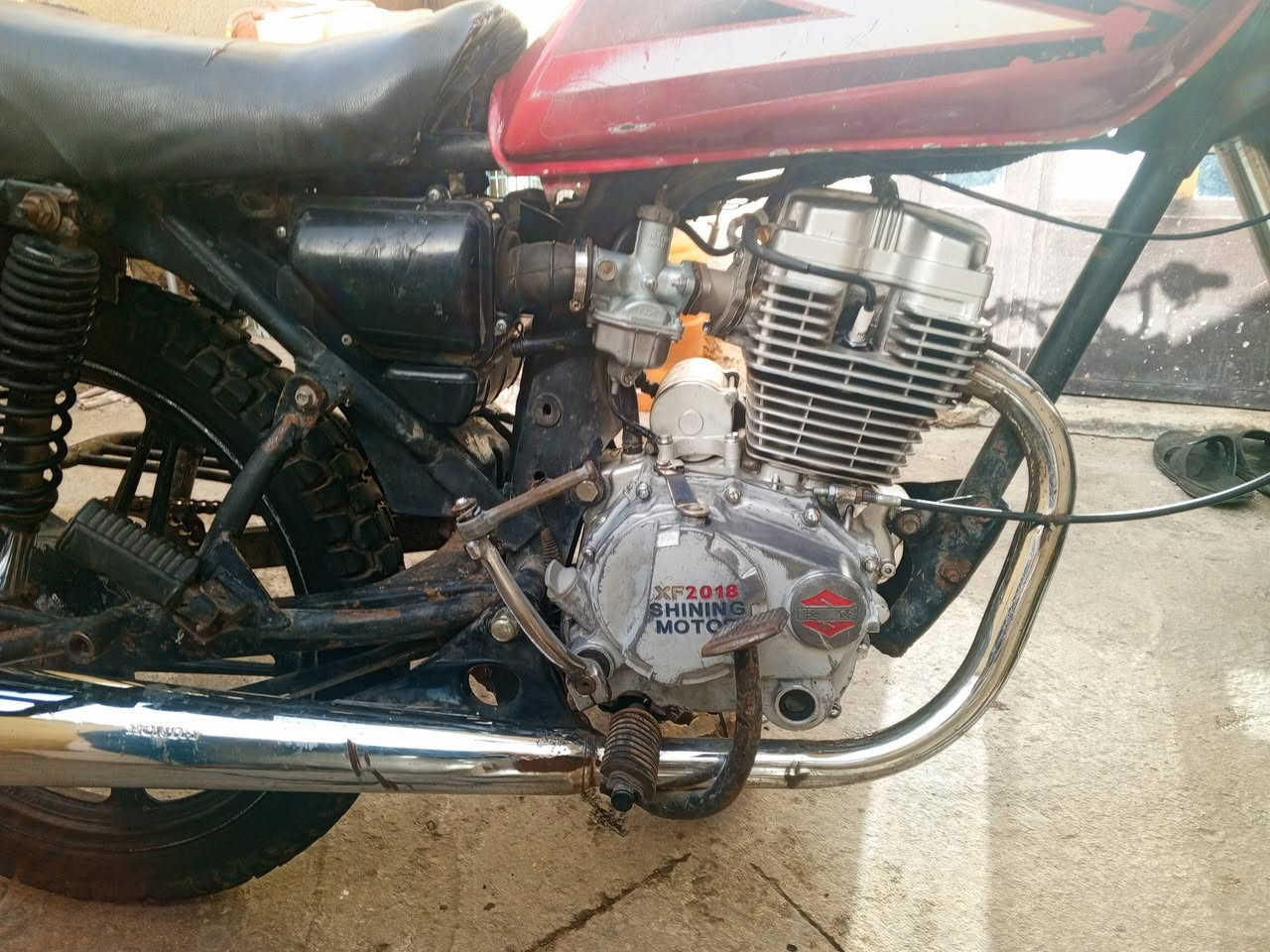 دراجه كرايسر 2018 5 كير شغاله سلف وهندر بس الباتري تعبان مو دوم يشغله سلف مكينه مكفوله  تايرات جدد السعر 300 وبيه مجال مكاني بغداد الشعله رقمي ***********
