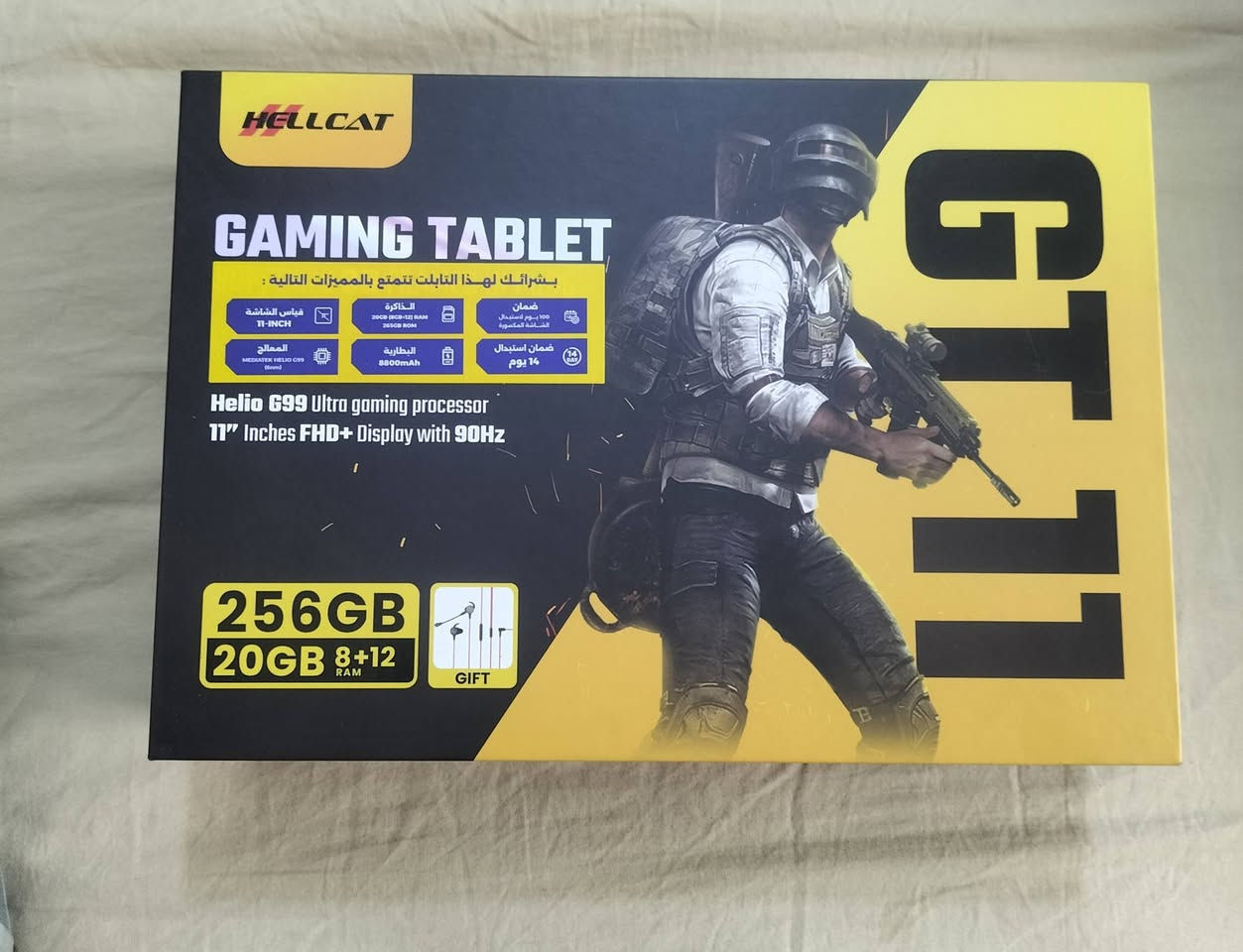 Hellcat GT Gaming Tablet
شاشة 11 إنچ FHD+ 90Hz
معالج MediaTek Helio G99 ثماني النواة للألعاب المتوسطة �
MediaTek
RAM: 8GB (+12GB افتراضي)
ذاكرة: 256GB
بطارية: 8800mAh
الملحقات:
🎧 🔌 شاحن وكيبل. ماوس. كيبورد
السعر 175الف
العنوان  مدينة الصدر


**إذا كنت صاحب هذا الإعلان وتريد حذفه لأي سبب، رجاءا أرسل رسالة إلى الدعم الفني**