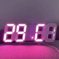 ساعة رقمية • منبه • إضاءة LED