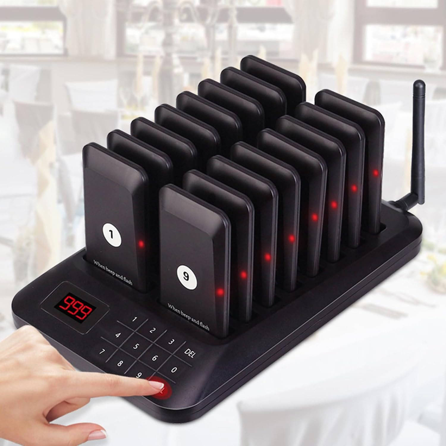جهاز نداء لاسلكي للمطاعم، لاخذ الوجبات بدون سلك، مع 16 وصلة تمديد لساحة الطعام ومحلات الوجبات السريعة/المطاعم/البنوك
العلامة التجارية: CHONGHAN
【تحتوي العبوة على 16 صفحة】يمكن استبدالها عند فقدان جهاز النداء؛ لا داعي للقلق بشأن عدم كفاية عدد النداء عند زيادة العمل.
【تشغيل أبسط】يسمح نظام بيجر المطاعم للموظفين بعدم البحث عن العملاء. ما عليك سوى الضغط على زر الاتصال، وسيذكّر صوت الجرس والصفير العالي العملاء على الفور.
【مكان الاستخدام】نظام النداء هذا مناسب للبنوك أو المصنع أو المطعم أو المقهى أو ساحة الطعام أو العيادة أو الكنيسة أو المكتب أو غيرها من المناسبات في قائمة الانتظار.
【إجراءات متعددة】يمكن ضبط المدة الفورية (0 ~ 250 ثانية)، ويمكن ضبط سرعة الصفير؛ يمكن ضبط مفتاح الاهتزاز.
【الخدمة】 إذا كان لديك أي أسئلة، يرجى الاتصال بنا. سنعاود الاتصال بك في غضون 24 ساعة. لا تتردد في التصفح إلى الأعلى والنقر فوق "أضف إلى العربة" لشراء هذا المنتج المذهل عالي الجودة على الفور! ! !

وصف المنتج
●●الميزة●●
● وضع استعداد طويل الأمد، عمر بطارية طويل.
●إشارة ثابتة، يمكن أن تمر عبر الجدران.
● لوحة مفاتيح تعمل باللمس جديدة مطورة.
● إغلاق بمفتاح واحد، أكثر ملاءمة.
●●المواصفات●●
الاسم: أداة التقاط الوجبات اللاسلكية في قائمة الانتظار
مصدر الطاقة التكيفي: تيار مستمر 12 فولت/1 أمبير
تيار الشحن: 20- 50mA
عدد الرموز: 998
مدة الاستعداد: 200 ساعة
طريقة التشكيل: AM 0OK
الوضع الفوري: ضوء الجرس/الاهتزاز
تردد التشغيل: 433.92 ميجا هرتز
مسافة الإطلاق في الأماكن المفتوحة: 800 متر
خيارات القائمة:
اضبط المدة الفورية/اضبط سرعة الصفير
تعيين رقم التعريف الأساسي/رقم تمديد المجموعة
اضبط المفتاح على الاهتزاز
●●قائمة العبوة●●
1 × لوحة مفاتيح إطلاق
16 × جهاز استقبال
1 × طاقة المنتج
1 × دليل الاستخدام
●● ملاحظة ●●
1. نظرًا لاختلاف طرق القياس والقياس اليدوي، يرجى السماح بانحراف بمقدار 1-3 سم. شكرًا لك!
2. تم التقاط هذه الصورة تحت الضوء الطبيعي. يرجى تفهم أن هناك انحرافًا لونيًا بسيطًا بين الجهاز والشاشة
معلومات المنتج
معلومة إضافية
ASIN B0CD3FNGSW
تاريخ توفر أول منتج 2023 يوليو 29


**إذا كنت صاحب هذا الإعلان وتريد حذفه لأي سبب، رجاءا أرسل رسالة إلى الدعم الفني**