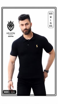 تيشيرت أسود فحم • مقاسات M-XXL • قطن ليكرا