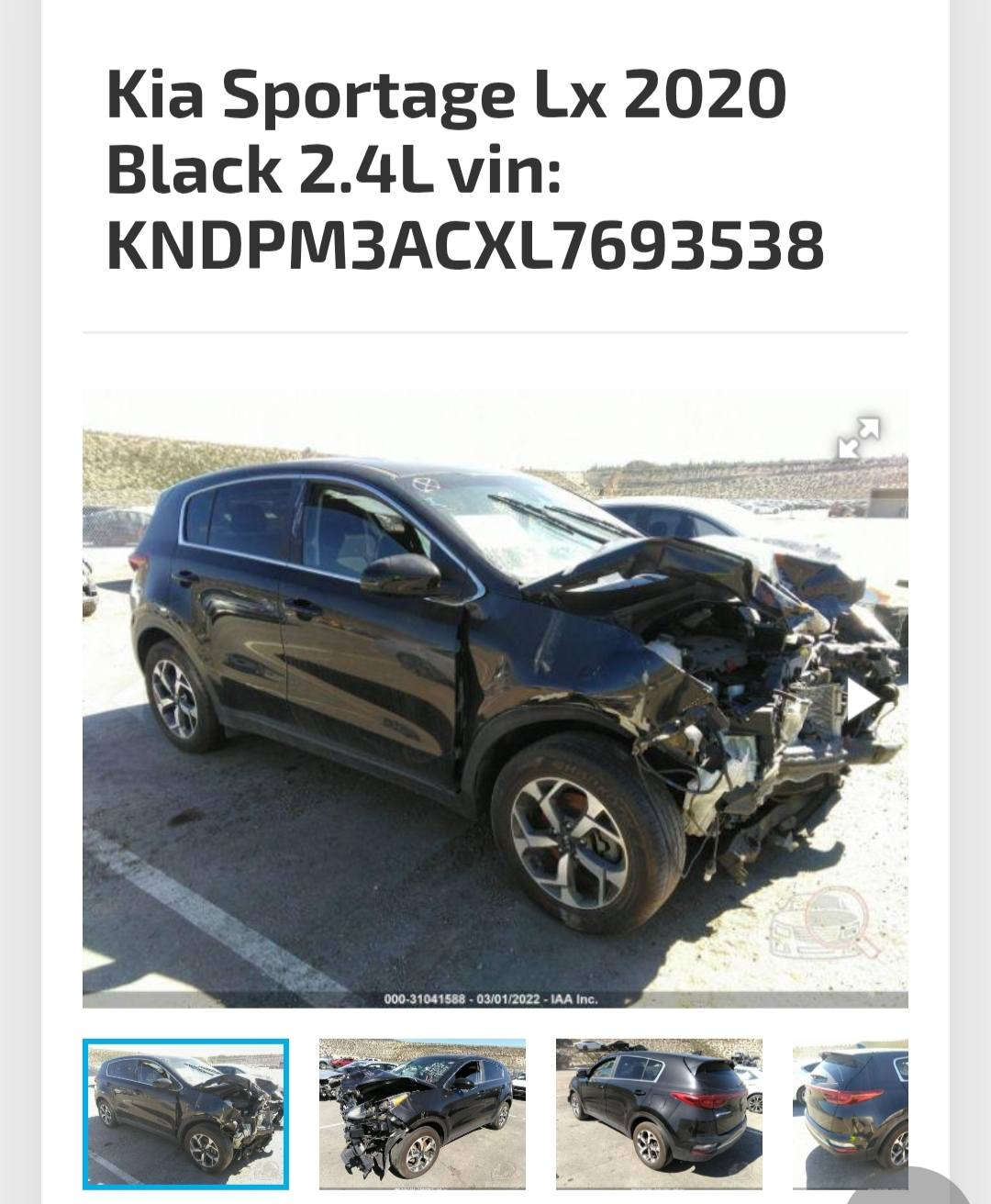 سبورتج 2020 أمريكي
حادث جاملغ وبنيد 
صور الحادث والسونار بلمنشور خاص ماكو 
***********
السعر 155
