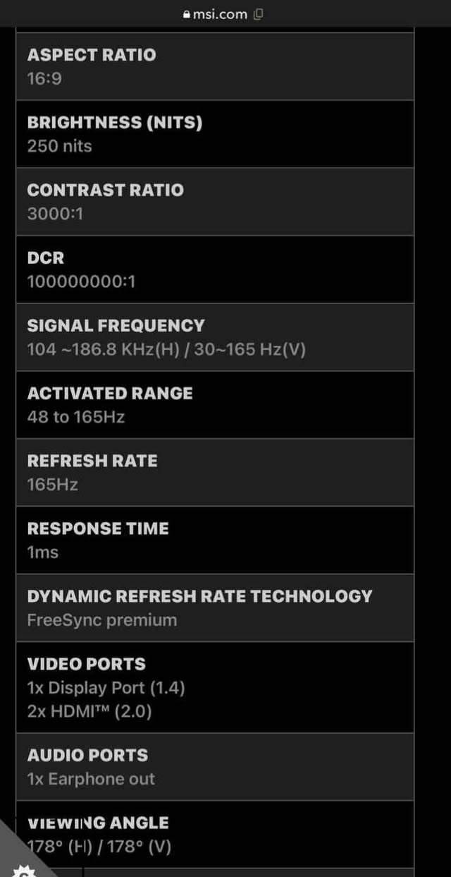 شاشة كيمنك MSI Optix G27C7
​الحجم: 27 بوصة.
​التردد: 165 هرتز (165Hz).
​زمن الاستجابة: 1 ملي ثانية (1ms).
​الدقة: Full HD (1080p).
​المنافذ: HDMI / DisplayPort.
الشاشة غنية عن التعريف وممتازة جداً لألعاب الـ PC والـ Consoles (مثل الـ PS5 والـ Xbox). بغداد, العراق


**إذا كنت صاحب هذا الإعلان وتريد حذفه لأي سبب، رجاءا أرسل رسالة إلى الدعم الفني**