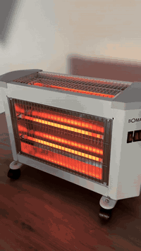 🔥 مدفأة كهربائية كوارتز بومان 3 أوجه  دفا وسرعة وأمان في جهاز واحد!  ✨...