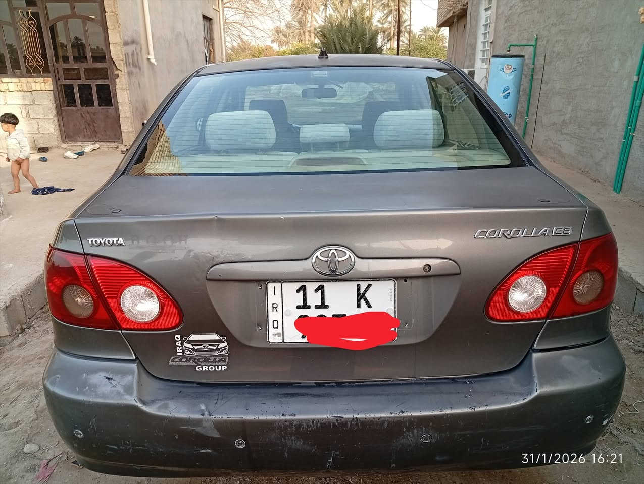 كورلا نحله موديل 2007 وارد امريكي حادثها خسفه بل بنيد فقط السياره بلاد من الدعاميه للدعاميه تبريد ثلج كير محرك كفاله بدون صبغ سياره الف ما تصرف عليها السعر 82 وبيها مجال  قليل حك الجيه*********** مكان السياره الضلوعيه

