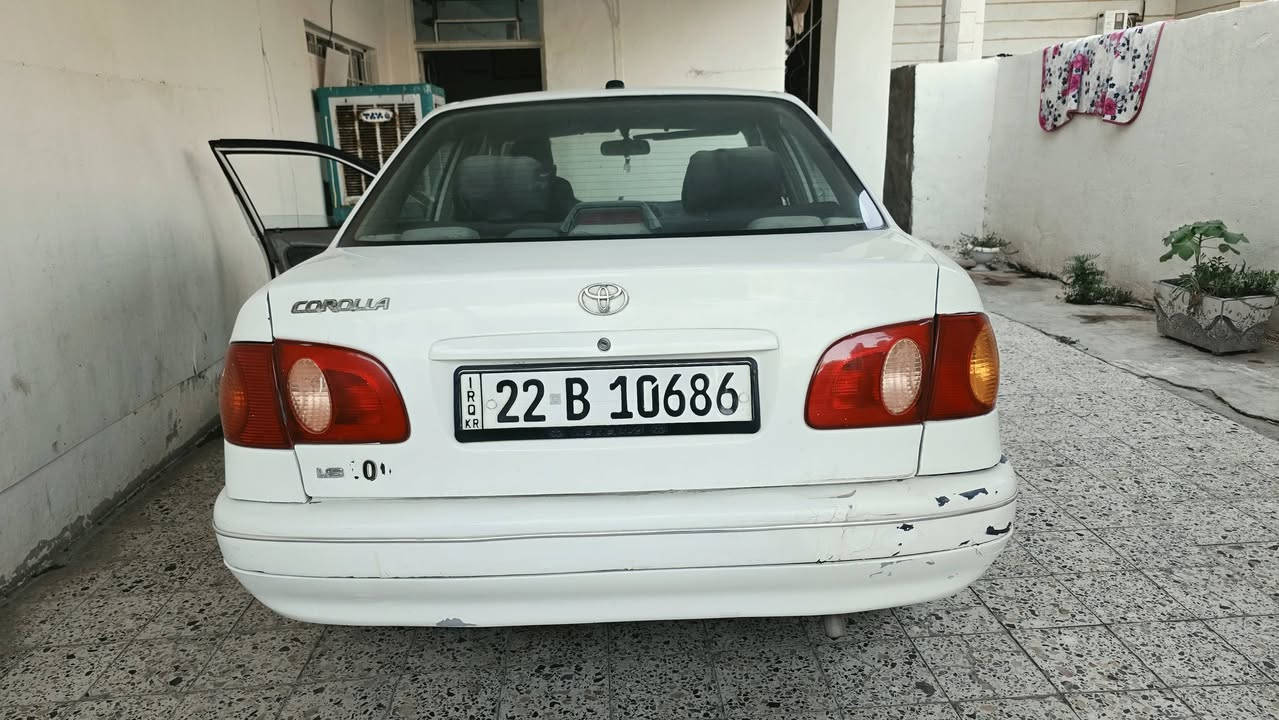 السلام عليكم
للبيع تويوتا كورولا موديل 2000 مكينه 1600 كير اوتاماتيك تبريد جدا ممتاز
صدر خلفي كله جديد تخم تاير جديد صدر امامي نصف عمر 
بلكات نوزلات كله مبدل السياره مصبوغه حزام 
 سيارة جاهزه  ارقام جديده سنويه باسمي مكانى  بلد صللح الدين  سعر ٥٤ ورقه وبيها مجال بسيط للاستفسار الاتصال على الرقم ***********
