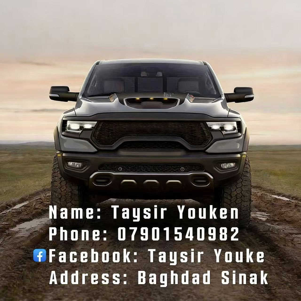 محل تيسير يوكن 

وصول وجبه جديده 

شباك رام 2025 -2026 كروم 

RAM 
متوفر خدمه توصيل لجميع المناطق والمحافظات 
العنوان : بغداد سنك مقابل كراج طوابق 
رقم الهاتف : ***********
