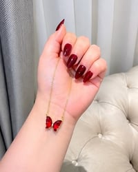 سيت فراشة • زركون كرستالي • احمر واسود
