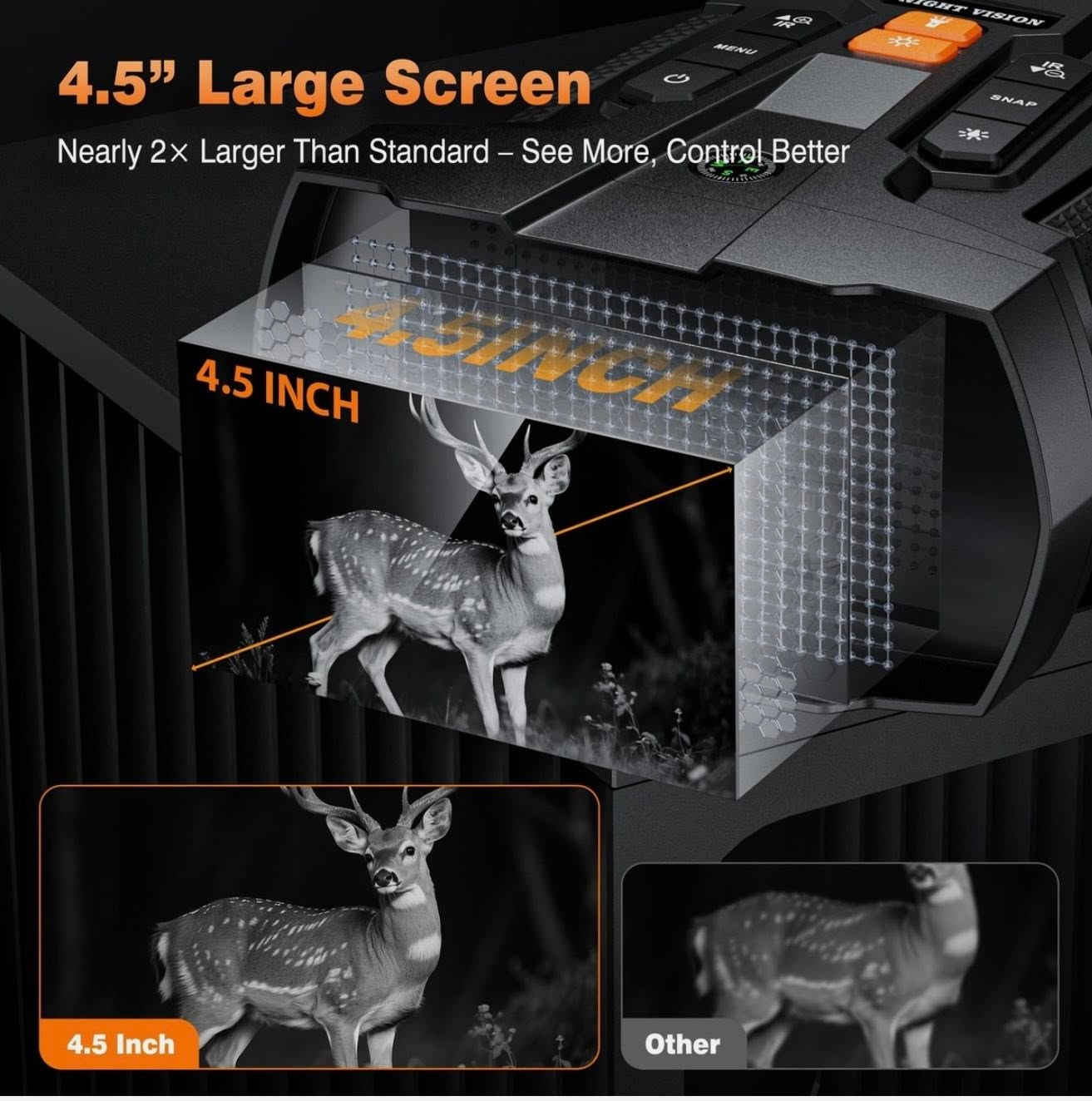 هذا الجهاز هو منظار رؤية ليلية رقمي بدقة 4K مع شاشة عريضة مقاس 4.5 بوصة.يتميز بتقريب رقمي يصل إلى 10 أضعاف وضوء أشعة تحت الحمراء قابل للتعديل بـ 7 مستويات للمشاهدة في الظلام الدامس.يتضمن الجهاز بطارية قابلة لإعادة الشحن بسعة 5000 مللي أمبير، وهو مناسب للاستخدام النهاري والليلي في أنشطة مثل الصيد والتخييم.
السعر 100 الف


**إذا كنت صاحب هذا الإعلان وتريد حذفه لأي سبب، رجاءا أرسل رسالة إلى الدعم الفني**