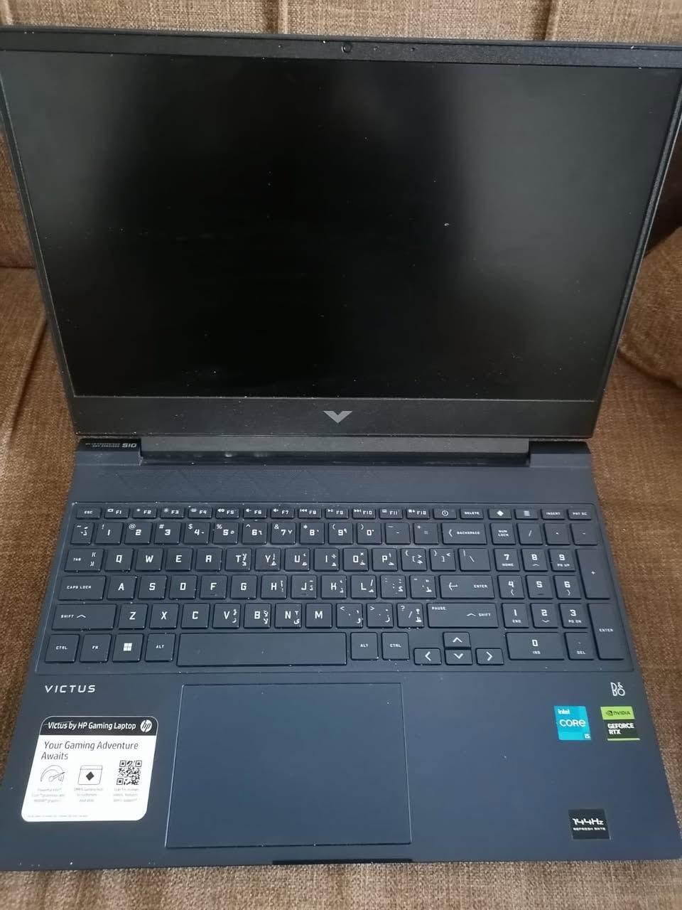 سلام عليكم لابتوب للبيع لغرض السفر
نوع جهاز HP اسم victus
جهاز مخصص العب ول تصاميم
i5-12450H Processor 2
8gb sodimm ddr4 
Windows 11
512gb solid state drive
15.6.FHD IPS 
144Hz)
NVIDIA Geforce RTX 3050 4GB
ملاحض اني مسوي ترقيه رامات بدال8gb حولت 16gb
مستعمل بس 4اشهر فقط
تواصل عن طريق الرقم
***********

