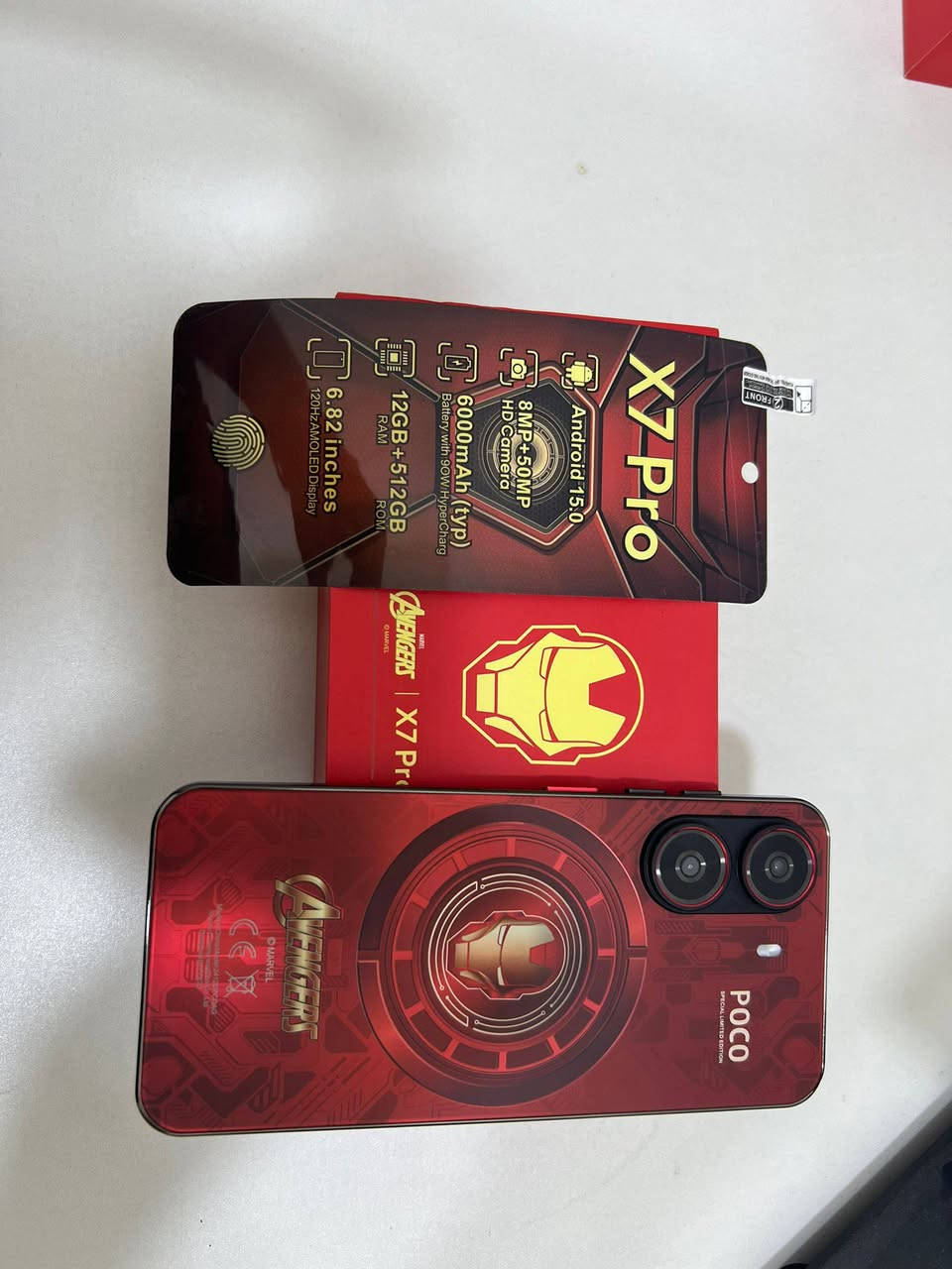 X7 pro كوبي ماستر نسخة مارفل 
المواصفات موجودة في الصور وللامانة لا اعتقد انه حقيقة 100%
السعر 70 يوجد توصيل لجميع المحافظات


**إذا كنت صاحب هذا الإعلان وتريد حذفه لأي سبب، رجاءا أرسل رسالة إلى الدعم الفني**