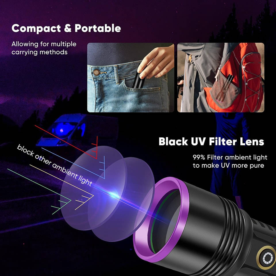 لايت UV
30 واط
30W 365nm UV Flashlight USB Rechargeable UV Light High Power Black Light Flashlight for Pet Urine Detection, Resin Curing, Minerals, Blood tracking, Scorpion, Rockhounding, Yooperlites, A/C Leak Detect


**إذا كنت صاحب هذا الإعلان وتريد حذفه لأي سبب، رجاءا أرسل رسالة إلى الدعم الفني**
