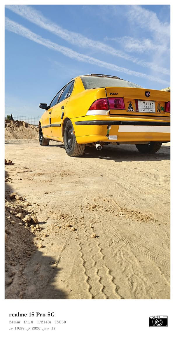 السلام عليكم سمند للبيع اقصادالسيارة كفاله من الضربه والتبديل والصبغ محرك جديد صار شهر من  سويته تبريد حداده تخم تاير دوشمه السيارة جاهزه من كلشي السعر 55... البصرة المعقل ***********
