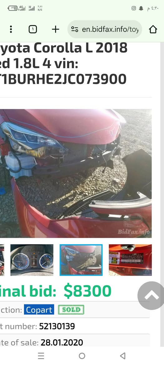 السلام عليكم كورلا 2018فول امفوله أسعر 160 الشراي يتصل ***********
