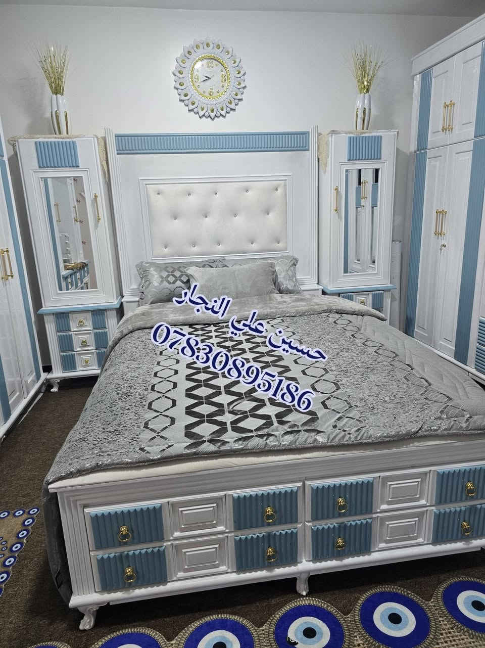 آلَهـم صـلَ عــلَى مــحــمــد وآلَ مــحــمــد
تم نصب غرفه الاخ. ولاء. (الف مبروك) 🩷🩵🩷
زبائننا الأعزاء يستمر معمل (حسين علي النجار)
 بتقديم كل ماهو حديث ومميز 
من حيث الاناقة والمتانة
ومن أفضل انواع الخشب 
بأصباغ حراريه درجة اولى وجميع الالوان
يوجد توصيل لكافه المحافظات
الاستفسار. ***********.. واتساب.
