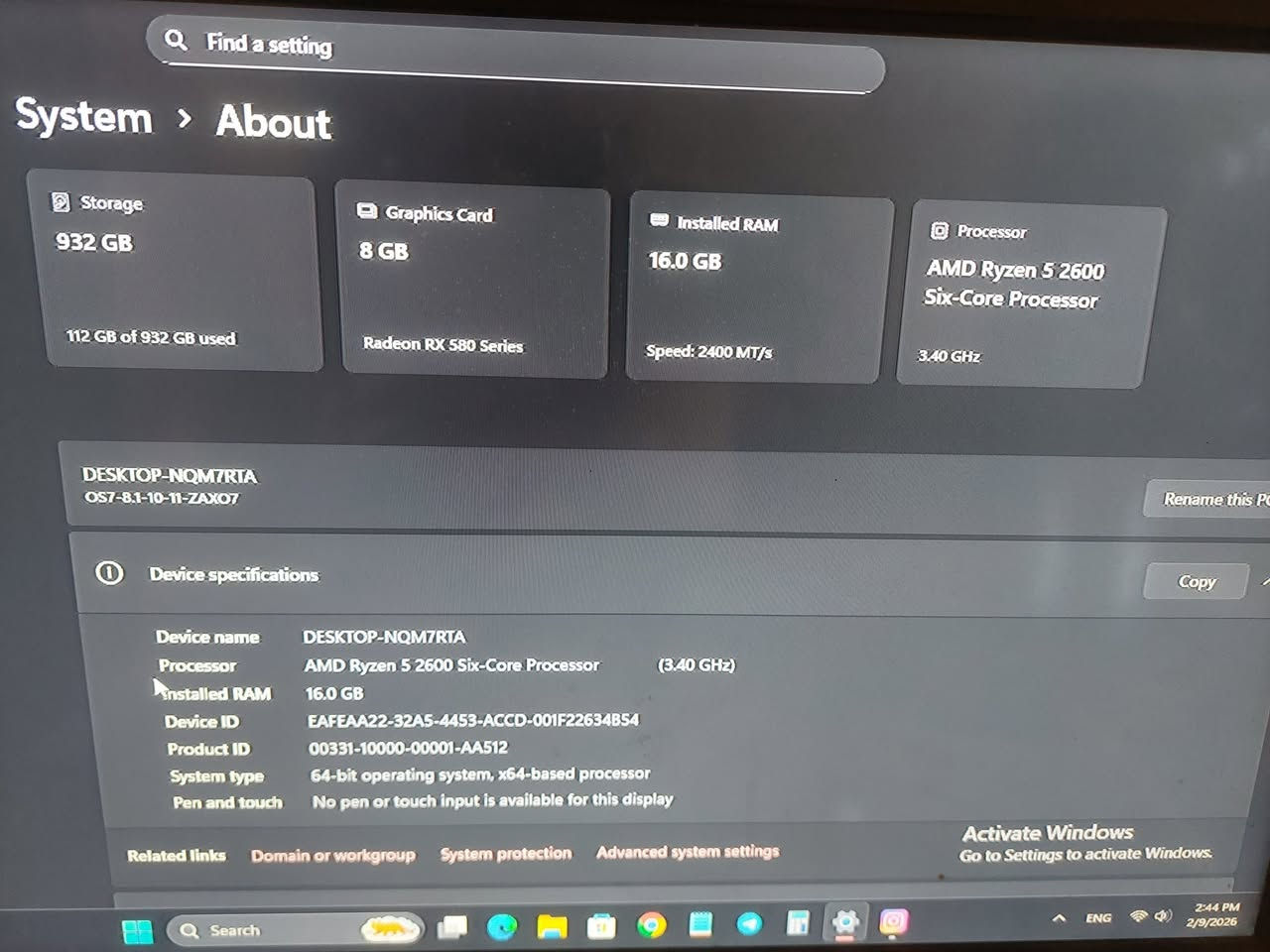 تجميعة حلوة للبيع :
المذر بورد 
  Gigabyte technology 

كرت شاشة
 AMD Radeon RX 580

المعالج 
AMD Ryzen 5 2600

الذاكرة RAM
16 جيجابايت

التخزين 
1 تيرا 

السعر 500 وبيها مجال


**إذا كنت صاحب هذا الإعلان وتريد حذفه لأي سبب، رجاءا أرسل رسالة إلى الدعم الفني**