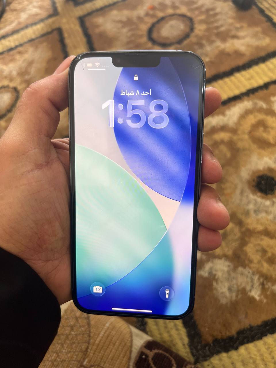 السلام عليكم 13برو ماكس كفاله جهاز بطارية 92اصل ***********
