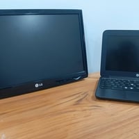 شاشة LG للبيع + لابتوب hp عطل بس الشاشة + فان تبريد شغال كلشي واضح بل ...