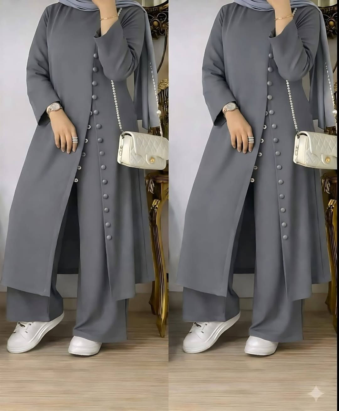 ⁨ لوحه فنيه طقم العيد لكل امرأة راقيه .
طقم قطعتين . قماش لينين جكار ايطالي .
من ارقى وأفخم الاقمشه الصيفيه الايطاليه .
طول الكيلوت 105 سم عرض 28 سم
طول الجاكيت 130 سم مبطن بالكامل
قالب راهي .
 القياسات 42 44 46 48 50 52
مع ضمان الفحص بحضور المندوب
للحجز خاص متوفر توصيل لجميع المحافظات


**إذا كنت صاحب هذا الإعلان وتريد حذفه لأي سبب، رجاءا أرسل رسالة إلى الدعم الفني**