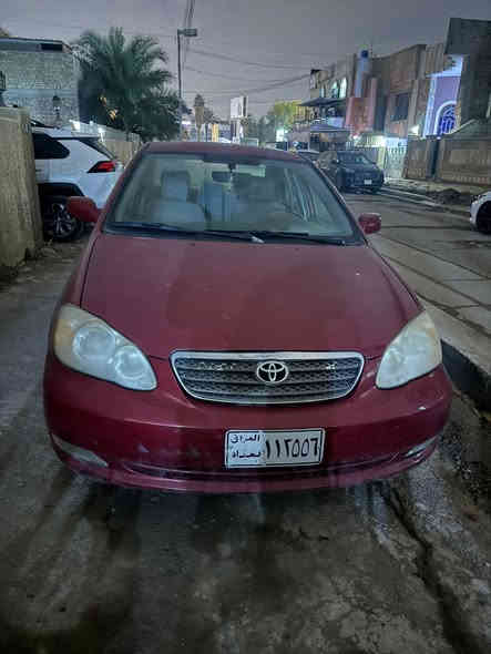 السلام عليكم 
  تيوتا كورلا 2007 نحله 
رقم بغداد باسمي 
السياره مصبوغه عام اثر جراد 
السياره كلها شغاله تبريد صدر خير من الله كير مكينه مكفولات بلادي 
مكان السياره بغداد 
السعر 105 ورقه بيها مجال بسيط 
السعر ***********
