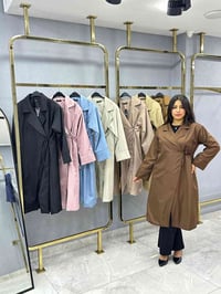 ترانشكوت مطري مبطن لف   3 الألوان جوزي اسود وبيجي  اخر 15 قطعة  السعر ...