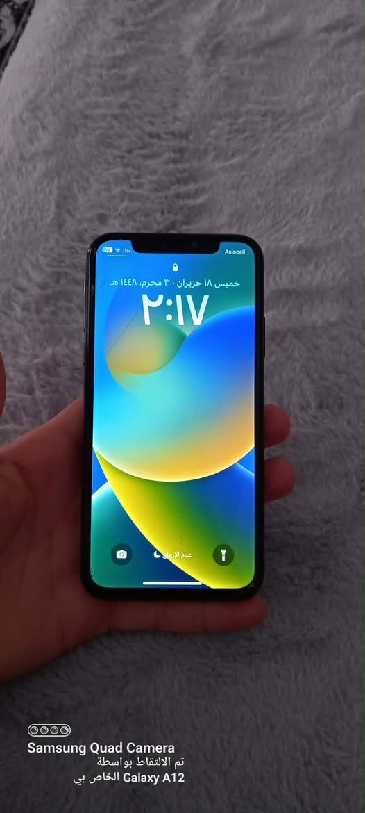 سلام عليكم 
ايفون اكس X عادي نضيف للبيع و مراوس 
ذاكره 64 بطاريه 95 كامل كلشي شغال 
سعر 150 وبي مجال شراي تعال خاص تليفون ***********
