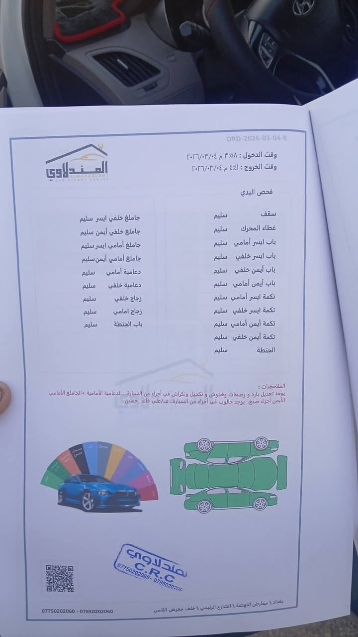 السلام عليكم توسان موديل ٢٠١٥ كفالة خليجي بس جاملغ امامي ربع صبغ ولباقي كفالة تخم تاير صدر جديد داخل جلد محرك دوش ٢٠٠٠  كلشي موضح عندك بلسونار المندلاوي  شاشة كامرة خلفية ماشية ٩٨ حقيقي السيارة وضع الشركة رقم بغداد انكليزي هزة جديدة  السعر ١٥٥ اتصل عل رقم  ***********
