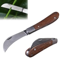 سكين تطعيم • قابلة للطي • مقبض خشبي