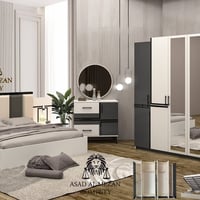 ٥ قطع • سرير ٢٠٠×١٨٠ • ميز تواليت