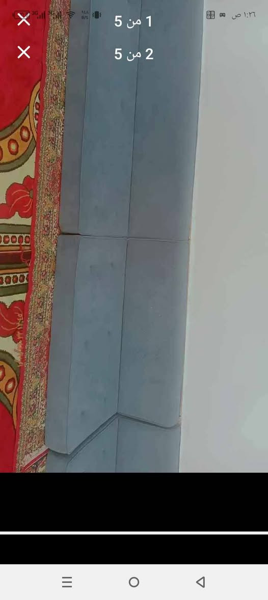 ديوان نظيف كعده عربيه 
للبيع  عدد 9 قطع مع 2 زوايا و 4 قطع منادر بغلي مستعمل الطول 15 متر اللون ازرق سمائي 
للتفاصيل اكثر راسلني ع الخاص


**إذا كنت صاحب هذا الإعلان وتريد حذفه لأي سبب، رجاءا أرسل رسالة إلى الدعم الفني**