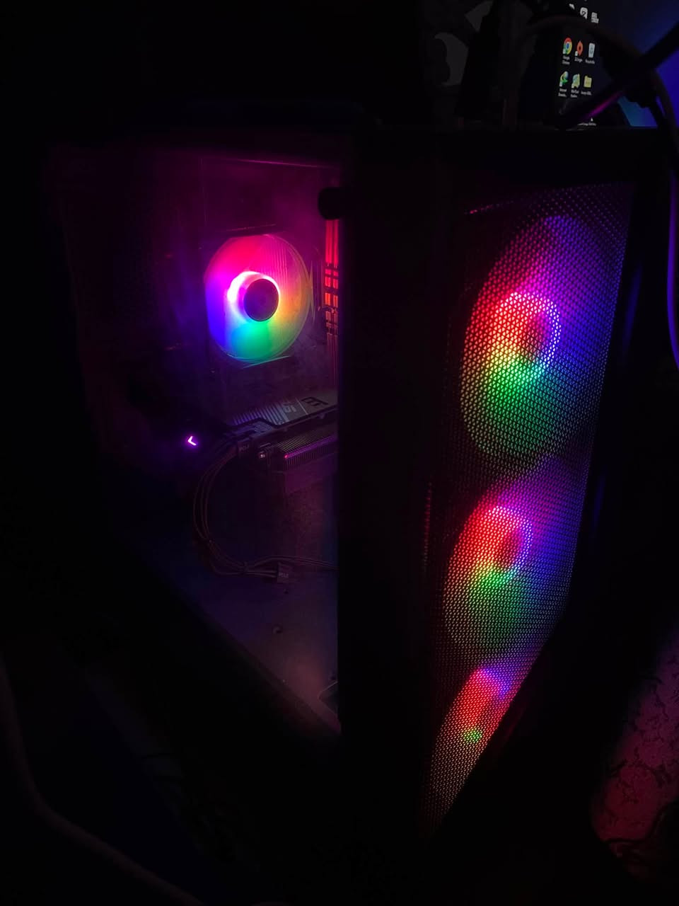 CPU
15-12400F
GPU
RTX 3060 12GB ASUS
RAM
32 GB  GB 3200MHZ
iot

 STORAGE
 1TB. M.2

MOTHERBOARD
ASROCK H610M

POWER SUPPLY
650w gold full modular

COOLER
SNOWMAN MX2
CASE
FANTECH CG77
 السعر  مليون و مية و بيها مجال 
واتساب : ***********
مكاني النجف توصيل موجود
