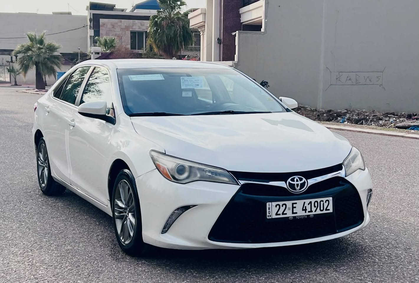 كامري موديل  2016 SE وارد امريكي
***********__***********
سيارة نص جاملغ  سكن صبغ
بدون داخل  بدون ايرباك

السعر :  167 $    ورقة بيها مجال

87000 الف ميل ماشي
رقم سنوي و هزة و براد كل جديد 
مواصفات SE  امريكي 
كشن جلد و كهربائي و  شاشة و كاميرا و حساس فوليوم و بلاجكتور ولايت زينون وتحديد سرعةو بلاجكتورو Eco
المكان / اربيل
—————————
 كامري موديل 2016 SE مواصفات امريكي
سه ياره كه نيو  جاملغي سكن  بؤياغه
ناوه وه ي نه گرتووه ئيرباك نه ته قيوه

نرخي : 167 $ وه ره قه و مه عامله

87000 هه زار ميل رويشتوه 
رقم و سنوي هه زه و فحص تازه ييه 
مواصفات  SE امريكي 
 گير له سوكان وكوشن كاره باي و كوشن جلدولايت زينون و شاشة و كاميرا و حساس فوليوم تحديد سرعة وEcoو بلاجكتورو
شوين  هەولير
*********** —***********
