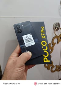 بوكو x7 برو ذاكره 512✨ جهاز نضافه 100 مشحون 39 مره كامل ملحقات  بوبجي ...