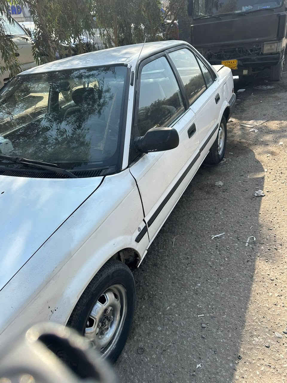 السلام عليكم
كورلا ٩٢ رقم بغداد
كير أوتوماتيك 
محرك نظيف جداً
تخم تاير جديد
تبريد شغال
صبغ فقط بالبنيد
السياره في حي الجامعه بغداد
السعر ٤٥ ورقه
***********
