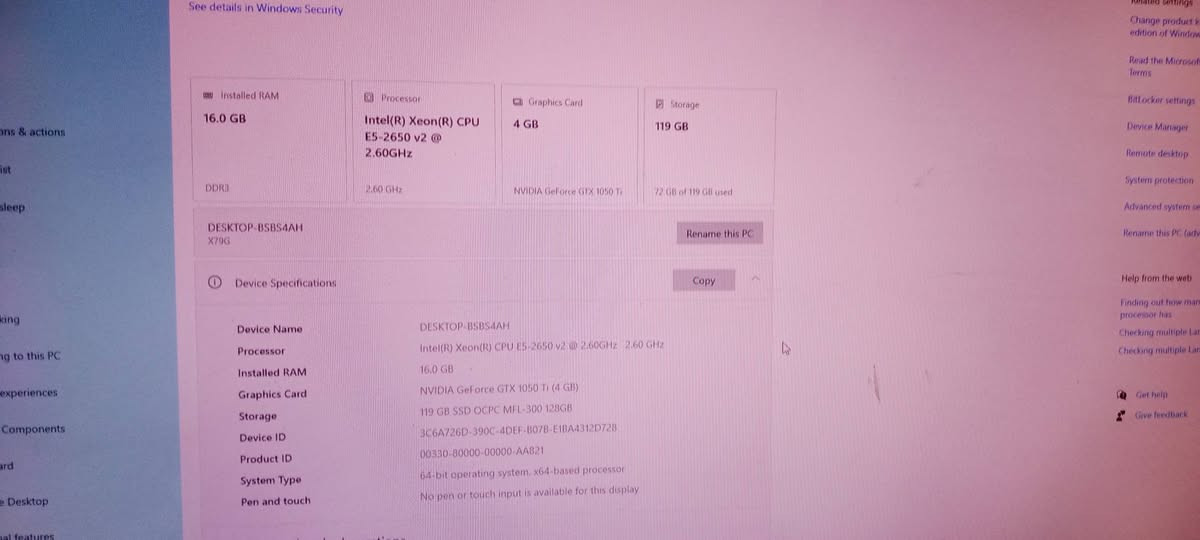 السلام عليكم تجميعه مراوس فقط
gtx 1050 ti 4gb asus
xeon E5-2650 v2 2.60hz
ram 8x2 DDR3 YONGX لون ازرك 
m.2Nvme ssd 120 gb 
motherboard X79G 
power supply 600 wat

Monetir MITSUBISHI FHD 67HZ
1920X1080 
HDMI -VGA -Display Port
فقط كيس وشاشه مراوس شعندك اعرض

مكاني بغداد الحريه


**إذا كنت صاحب هذا الإعلان وتريد حذفه لأي سبب، رجاءا أرسل رسالة إلى الدعم الفني**
