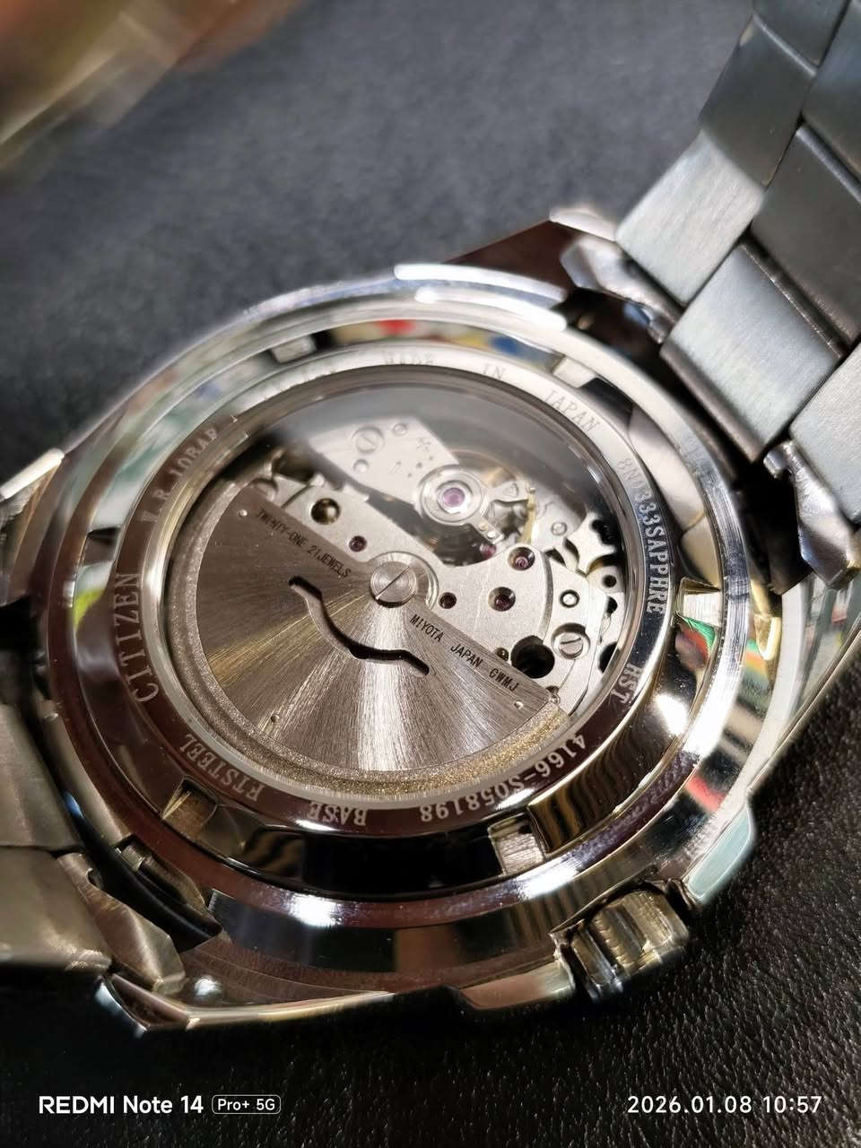 ساعة(ستیزن) اوتوماتیك
ماکینة مایوتا یابانی 21 حجر

نافذة للعرض التاريخ

 جدید مامستعمل

قطر 42ملم 

السعر 200$ دولار

مکان/السلیمانیە

یوجد توصیل.


**إذا كنت صاحب هذا الإعلان وتريد حذفه لأي سبب، رجاءا أرسل رسالة إلى الدعم الفني**