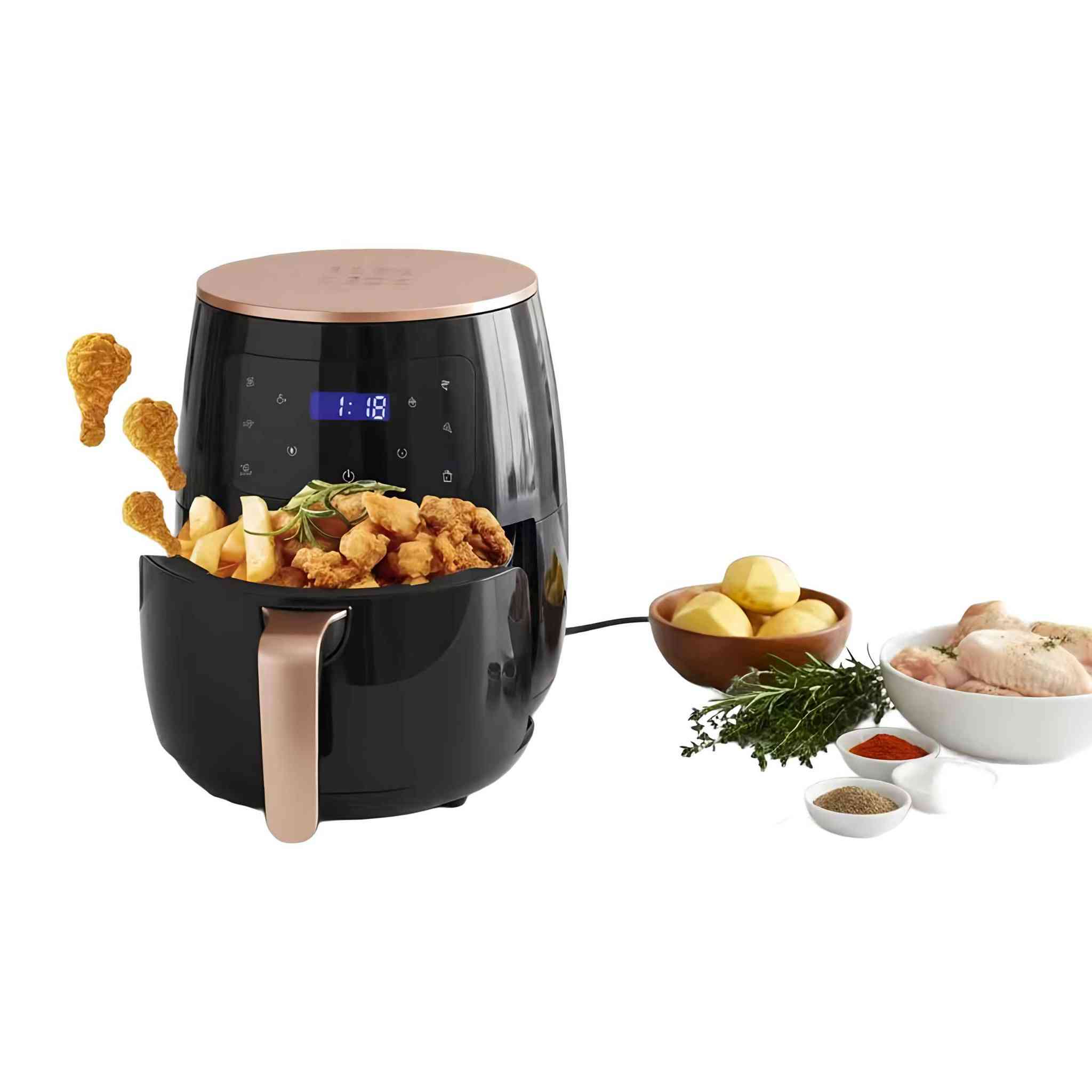 🍟 قلاية ميزان (MEZAN) الهوائية الرقمية 🔥
- بسعة 6 لتر وقوة 2400 واط ⚡️
- تعد قلاية ميزان الخيار الأمثل لتحضير وجبات مقرمشة وصحية بلمسة واحدة، حيث تمنحك طعاماً شهياً بدهون أقل بنسبة كبيرة باستخدام تقنية الهواء الساخن.
- سعة استثنائية (Extra Large Capacity): تصميم واسع بسعة 6 لتر يكفي لتحضير وجبات عائلية متكاملة 👌
- أداء قوي وسريع: تعمل بمحرك بقدرة 2400 واط لضمان نضج الطعام وتوفير الوقت 🔩
- تحكم رقمي دقيق: واجهة تشغيل تعمل باللمس (LCD touch control) مع شاشة رقمية لعرض الوقت والإعدادات 📊
- تقنيات تصنيع متينة: مزودة بمكونات داخلية من النحاس بنسبة 100% لضمان كفاءة تشغيل عالية 💪
- قلي صحي: تتيح لك الاستمتاع بنفس القرمشة والطعم اللذيذ مع استخدام القليل من الزيت أو بدونه تماماً 🥗
- تعدد الاستخدامات: توفر خيارات طبخ متعددة (بطاطا، دجاج، لحوم، معجنات) موضحة بأيقونات على الجزء العلوي للجهاز 🍴
- العلامة التجارية: MEZAN (ميزان)
- الطاقة الكهربائية: 2400W ⚡️
- الجهد الكهربائي: AC220-240V ~ 50/60Hz
- السعة: 6 لتر (Extra Large)
- لوحة التحكم: شاشة LCD تعمل باللمس
السعر: 32 الف 💸
التوصيل:
🚚 بغداد 3 آلاف
🚚 محافظات 5 آلاف
ضمان استبدال أو استرجاع 7 أيام 🔄
للحجز والاستفسار يرجى مراسلة الصفحة 📲 بغداد, العراق


**إذا كنت صاحب هذا الإعلان وتريد حذفه لأي سبب، رجاءا أرسل رسالة إلى الدعم الفني**