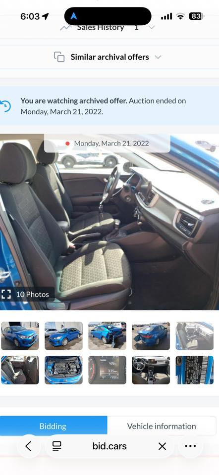 سلام عليكم كيه ريو 2021
ماشيه 40 الف 
حادثها موضح بل صور 
السعر 108 بغداد حي العامل 
تفاصيل اكثر *********** 
بيع مستعجل
