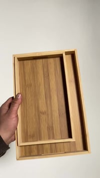 طقم صواني • خيزران • قطعتين