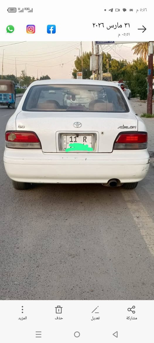 سيارة للبيع افلون ياباني اوتماتيك مشروع وطني تحويل مباشر كير محرك حدادية موديل96رقم  إنكليزي الجديد بغداد شاشة كامرى تحكم مري تخم ويل كب سيارة جاهزة بغداد البياع هاتف ***********السعر42$
