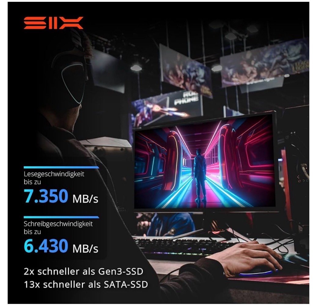 هارد m.2 مفول سرعه 7350 جيل 4 
السعه 1T