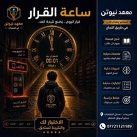 ⏰ ساعة القرار... لا تعود إلى الوراء. كل دقيقة تقضيها اليوم في الاجتهاد...