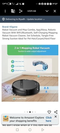 مكنسة روبوت • بدون ريموت • بدون قاعدة شحن