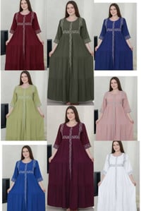 دشداشة نسائية • كشمير ايطالي • مقاسات 2XL-5XL