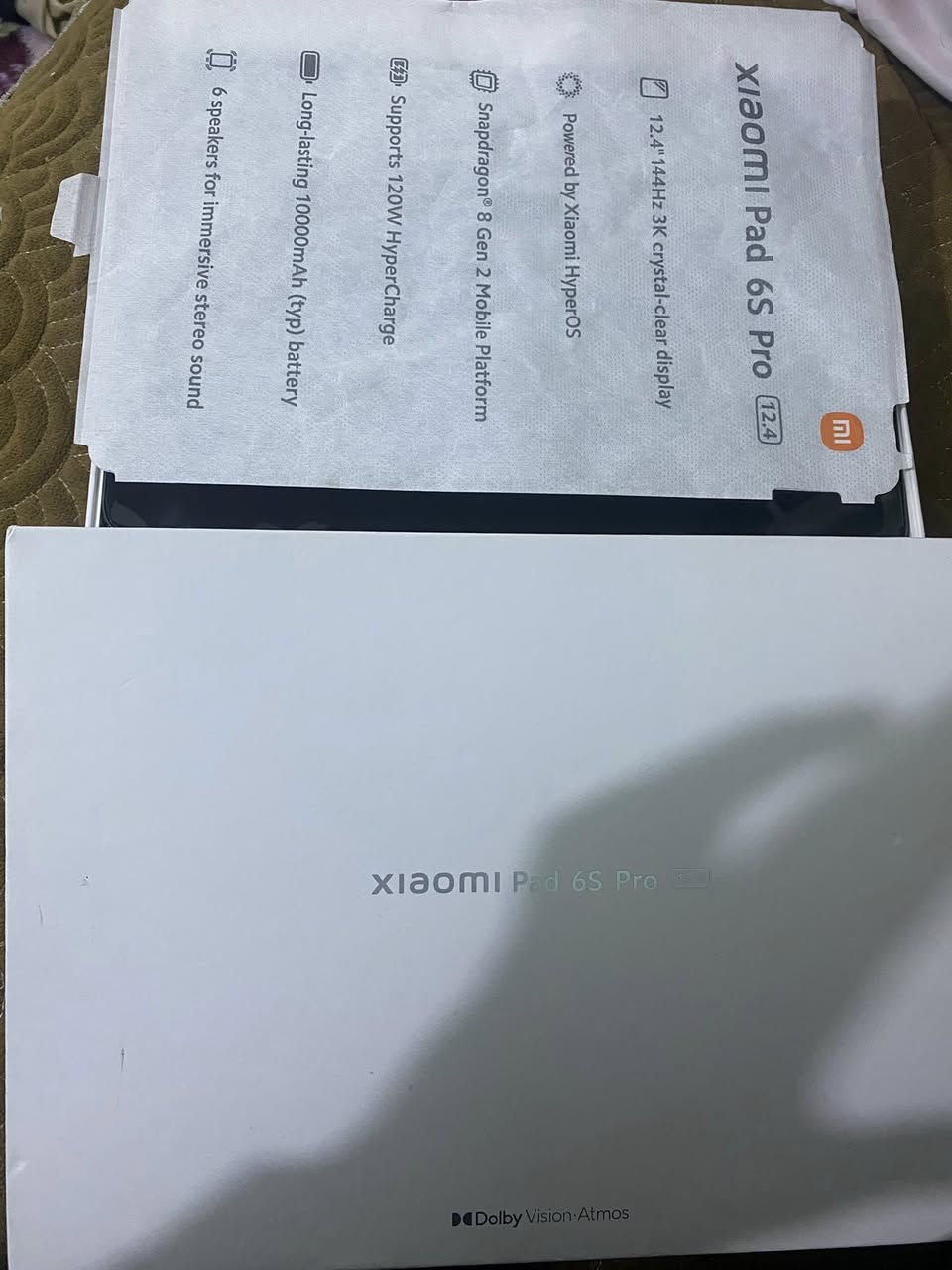 يابه السلام عليكم باد 6شاومي للبيع ذاكره ٥١٢وتفاصيله موضحه بلصور نضيف الله شاهد مال بيت وحتى بعد كرت الضمان بي فول موصفات وموصفاته معروفه ويدعم الالعاب ١٤٤فريم السعر خاص او اتصل ع رقم ***********
