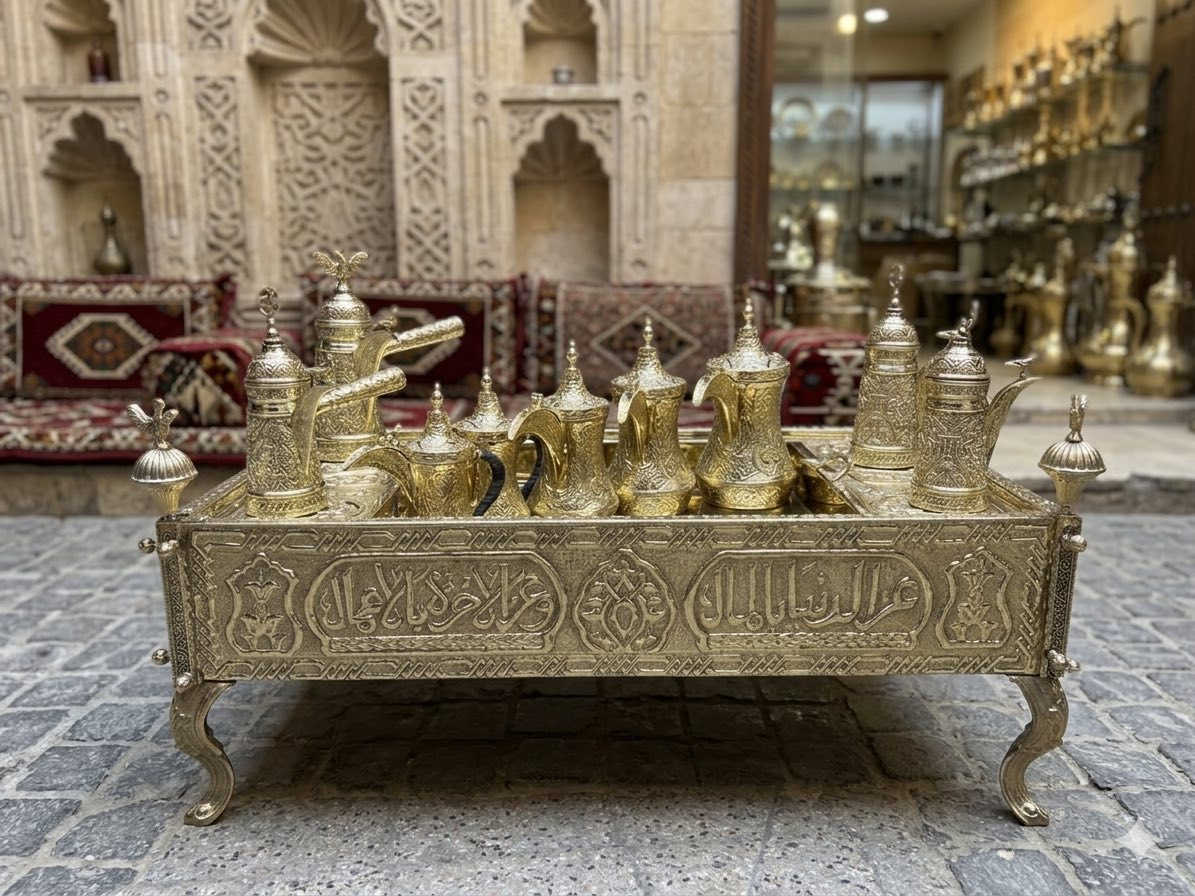 منقل نحاس كامل قياس ١٠٠سم 
طقم دلات صالحاني نقش يدوي 
مصبات ٢ ميلي نقش يدوي 
للتواصل واتساب 0963/940893058


**إذا كنت صاحب هذا الإعلان وتريد حذفه لأي سبب، رجاءا أرسل رسالة إلى الدعم الفني**