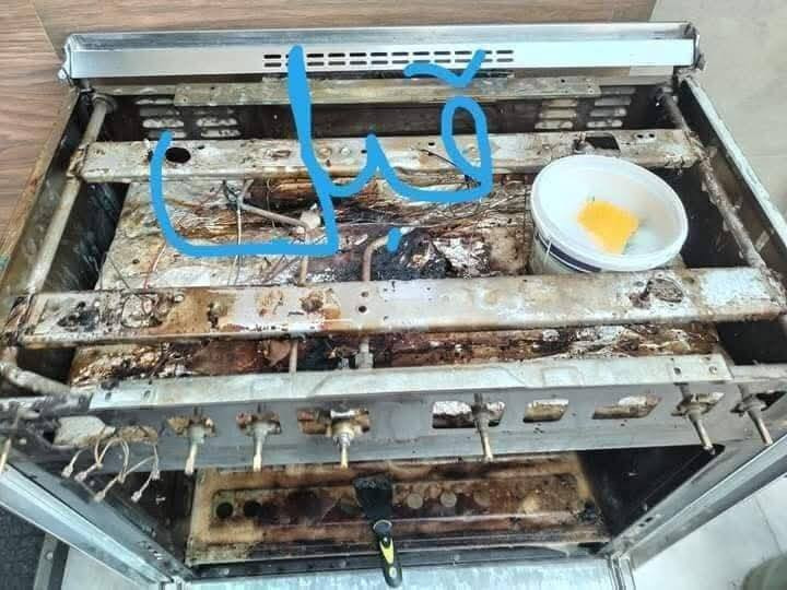 ورشه تصليح وتنظيف الطباخات وبيع الغراض الاحتياطيه للطباخات العنوان كلار رقم ***********هاذا
